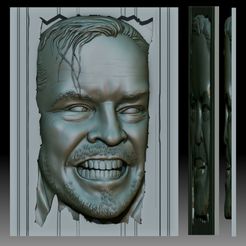 s1.jpg 3D file Shining Jack Nicholson portrait bas-relief for CNC router or 3D printer・3D printer design to download, voronzov