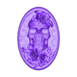 broche_22.stl Skull brooch. gothic jewelry.