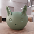 untitled5.png 3D Cute Rabbit Planter Gifts for Her with Stl File & Planter Pot, 3D Printed Decor, Cute Planter, Desk Planter, 3D Printing, Planter Indoor