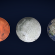 6.png Low Poly Planets - Earth, Moon, Mars