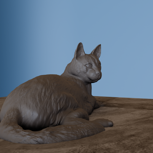 11.png Cat sitting stl