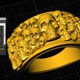 3.jpg Skull ring skeleton ring jewelry 3D print model
