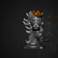 BPR_Render.jpg Archivo STL cabeza de león・Modelo para descargar e imprimir en 3D, daianamesteves