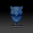 Shop3.jpg Tiger portrait with stand, base and wall mounts 3D STL print file High-Polygon
