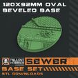 120X932MM OVAL Sewer Themed 28mm Scale Base Collection