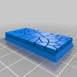 cracked_paving__25mm___50mm_rectangle_1.png Free STL file Cracked paving / Lava effect square bases for Dungeon saga, Kingd of war, Warhammer fantasy battle etc・Template to download and 3D print