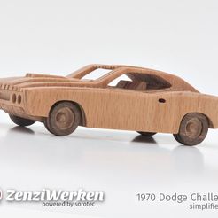 74c2665bc9f5c4e6ddc331292ffea776_display_large.jpg Free STL file 1970 Dodge Challenger simplified cnc・Model to download and 3D print
