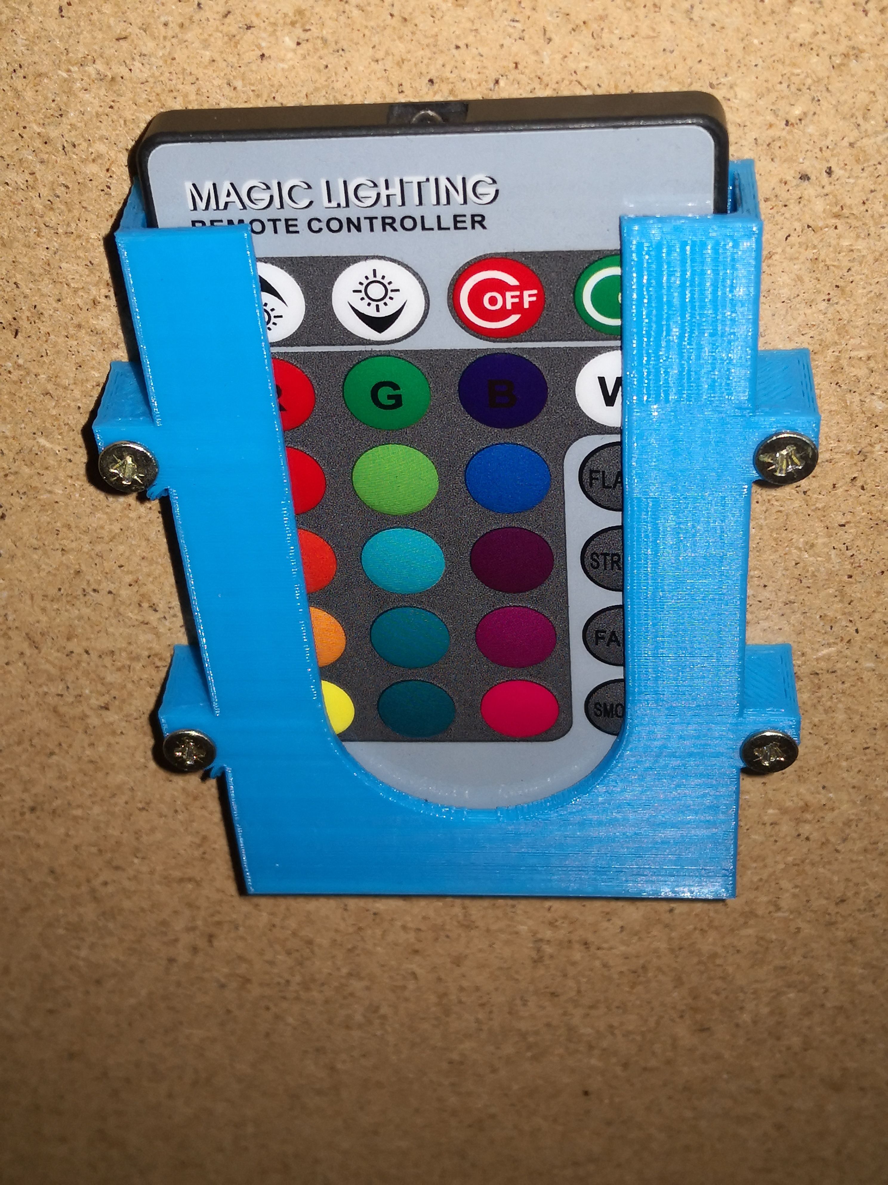 Free STL file RGB LED remote control holder・3D printable design to