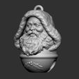 Render_Santa_Hood_01.jpg Christmas Classic Santa Sleigh Bell 3D Print-In-Place STL Model Tree Ornament Mantle Display
