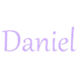 NAME_Daniel_simple.stl Arte mural minimalista Daniel