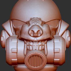 Wolf.png Free 3D file Warhammer 40k Space Marine Helmet Custom Wolf Design・3D printer model to download