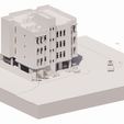 Residential-building-G-3-3D-Architectural-orthographic-white-style.jpg Residential building G+3 with ground parking