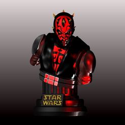 DM-RENDER-2.jpg STL file DARTH MAUL CLONE WARS BUST・Template to download and 3D print