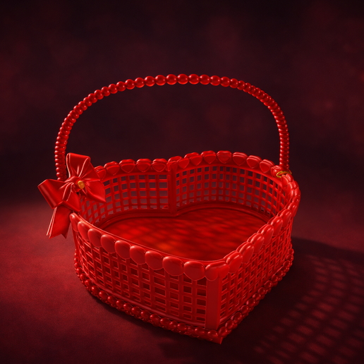 💜 Heart Basket Decorative Gift Holder | Valentine Candy Basket