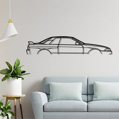 r32.jpg STL file Nissan Skyline R32 Wall Decoration・3D printing design to download