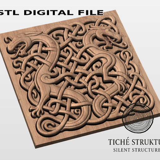 Snimek-obrazovky-2025-08-28-162455.png Celtic Dragons – Knotwork Style – 3D STL Model