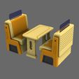 MaccadamSeat_Render.jpg Transformers Maccadam's Oil House Table and Seats