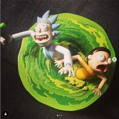 Rick und Morty im Inneren des Portals - 3D Fan Art, Adam_Of_3den
