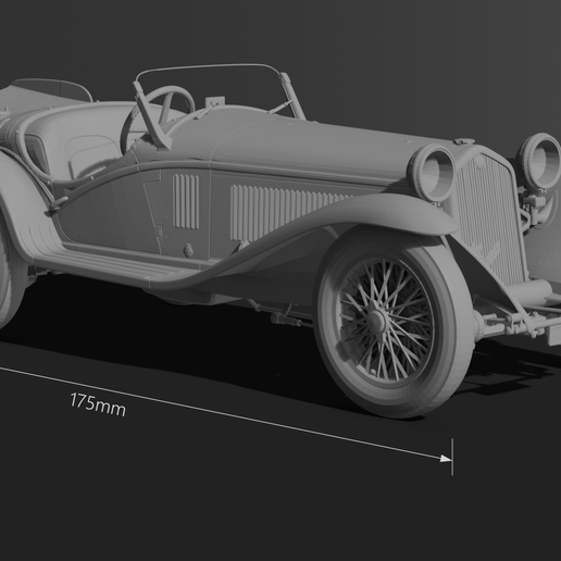 Alfa Romeo 8C 2300 Touring Spider 1933 STL 3D Print Model