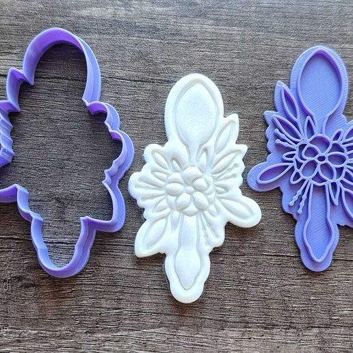 High tea cookie cutter with stamp 02