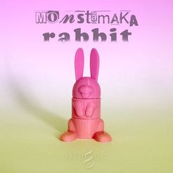 monstamaka3Drabbit1.jpg Free STL file Rabbit・3D print design to download