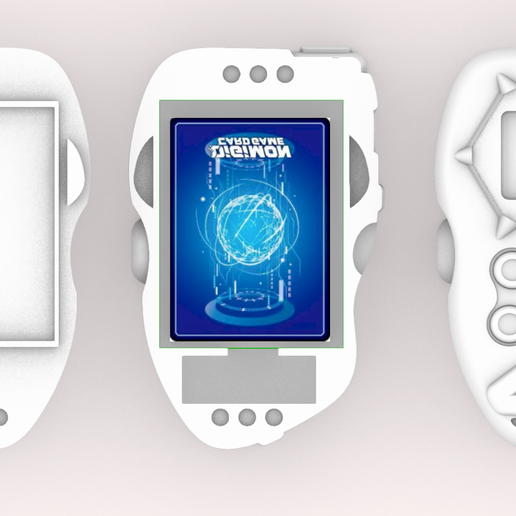 Digimon Frontier Inspired Digivice D-tector TCG Card Deck Box STL File  for Cults