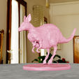 kangaroo-with-calf-running-1.png Kangaroo running with calf stl 3d print stl file