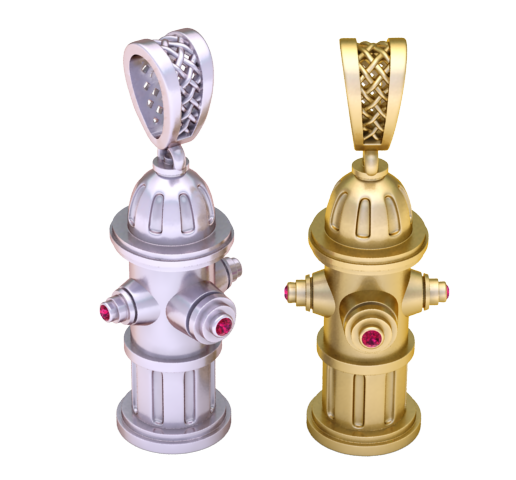 render-5.png Ruby Fire Hydrant Pendant – 3D Printable Jewelry Model