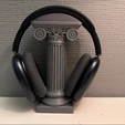 greek-column-headphone-stand.png Ancient Greek Column Headphone Stand – Minimalist Headset Holder STL