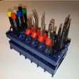 f3ccdd27d2000e3f9255a7e3e2c48800_preview_featured.jpg Fichier STL gratuit Porte-outils de bureau modulaire (pince à épiler, pince à épiler, tournevis) V 2.0・Design pour imprimante 3D à télécharger