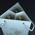 Preview5.jpg Triangle paper bag for three wine bottles 3D model 3D model