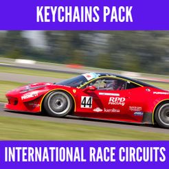 Portada-circuitos.jpg 3D file International Race Circuits - Keychains Pack・3D print model to download