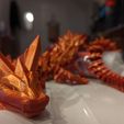 Dragon de cristal, animal de compagnie articulé et flexible, impression en place, fantaisie.