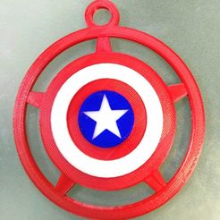 Captain_America_.jpg Fichier 3D Sphère de Noël des Avengers - Captain America・Modèle à imprimer en 3D à télécharger