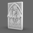 Screenshot-2026-02-19-172145.png Gothic Skeleton Bat Wall Plaque – Dark Cathedral STL File for 3D Printing
