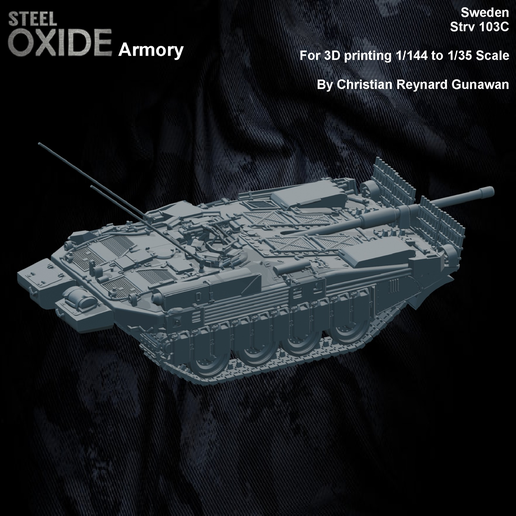🇸🇪 Sweden Strv 103C・ STL File for 3D printing・Cults