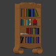 FilledBookShelf-03.png Wooden Bookshelf - Filled (28mm Scale)