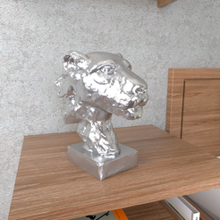 9.effectsResult.png Datei STL Jaguar-Skulptur・Design für 3D-Drucker zum herunterladen, RandomThings