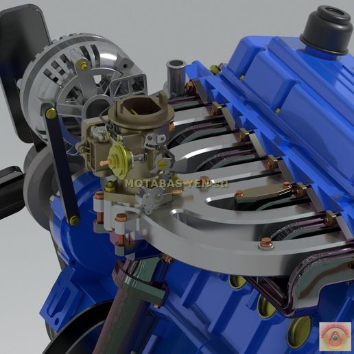 🌆 CHRYSLER SLANT SIX - ENGINE・ STL File for 3D printing・Cults