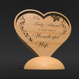 Shapr-Image-2024-01-06-092738.png Truly Blessed Wonderful Wife Heart Plaque, decor stand, rose and heart, engagement gift, proposal, wedding, Valentine's Day gift, anniversary gift