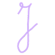 J_linotype_manuscrit_majuscule_alphabet.stl handwritten typography