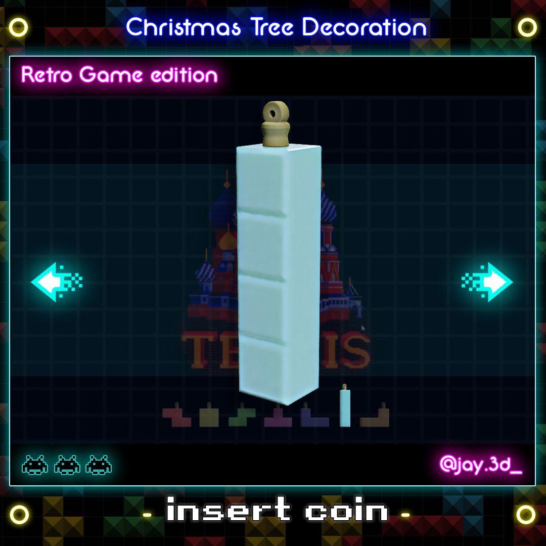 Tetrimino 6.jpg Télécharger fichier STL Décoration de l'arbre de Noël (édition rétro du jeu) • Plan pour impression 3D, jayceedante
