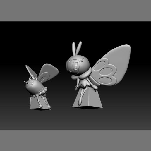 🐉 Pokemon Cutiefly Ribombee・ STL File for ・Cults