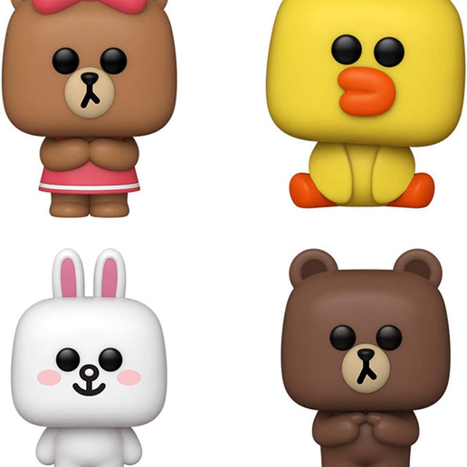 🐇 Funko Pop Line Friends Set of 4 Cony, Choco, Brown, Sally・ STL