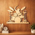 3.png Music Studio Room Bundle 3D Print and Laser Files Wall Art Decor