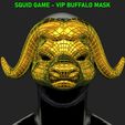 default.137A.jpg Squid Game Mask - Vip Buffalo Mask Cosplay 3D print model