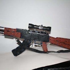 IMG_1619.JPG Free STL file CADA (Lego-Compatible) AK-47 Modification・Object to download and to 3D print