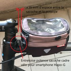 ModifSacocheCadreVéloSmartphoneHapo-G.jpg Free STL file Modification of the Hapo-G smartphone frame case・3D print design to download
