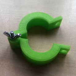 IMAG2896.jpg Free SCAD file Customizable Pipe Clamp・Design to download and 3D print
