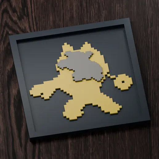 Hypno Line - Pokemon Silhouette Frame | Box sprite | STL